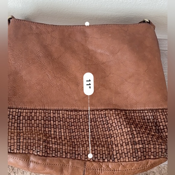 Marta Ponti Portugal Brown Leather Woven Tote Bag - Picture 10 of 11